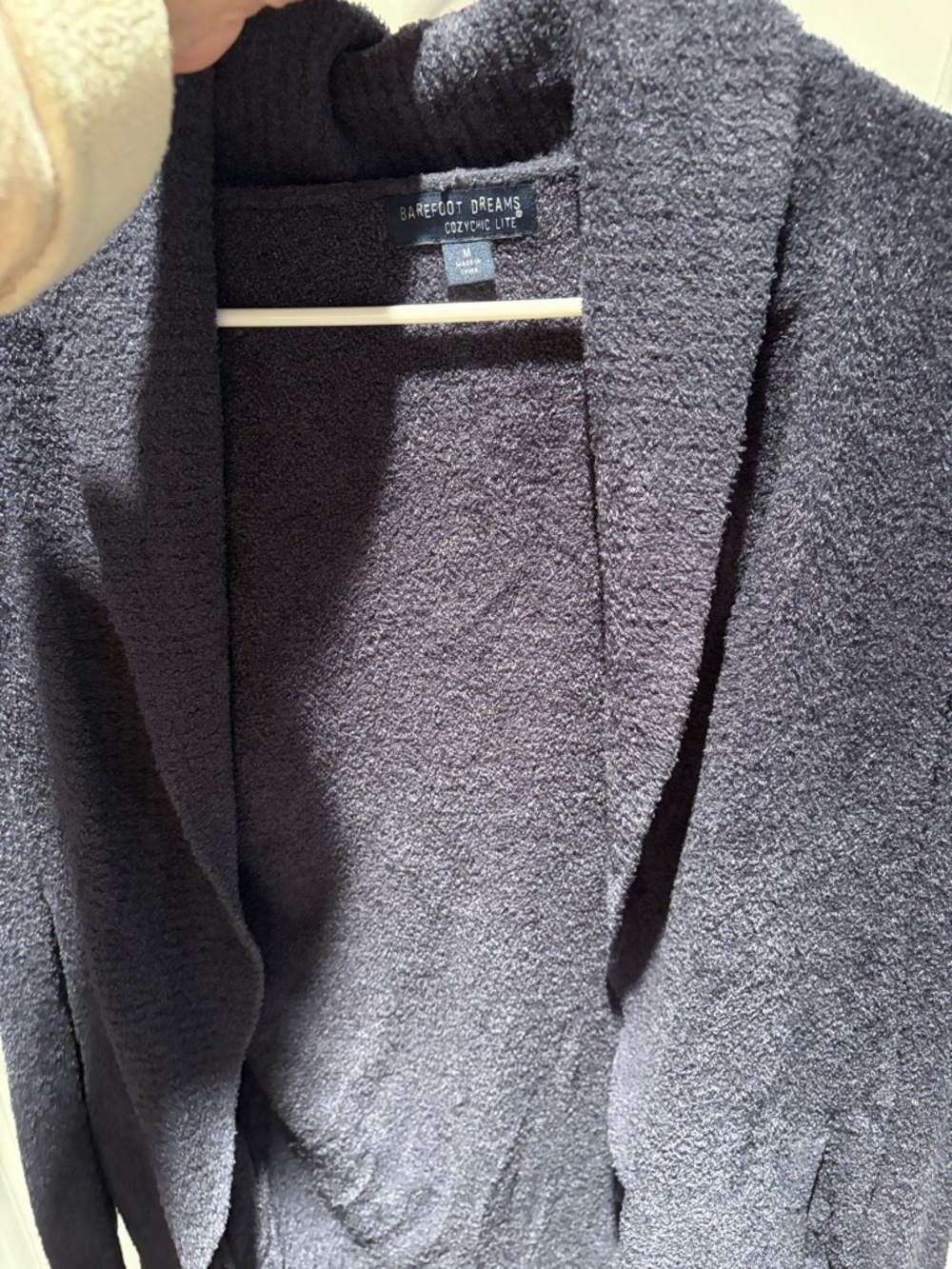 Barefoot Dreams CozyChic Women's Shawl Collar Cardigan - Navy Blue